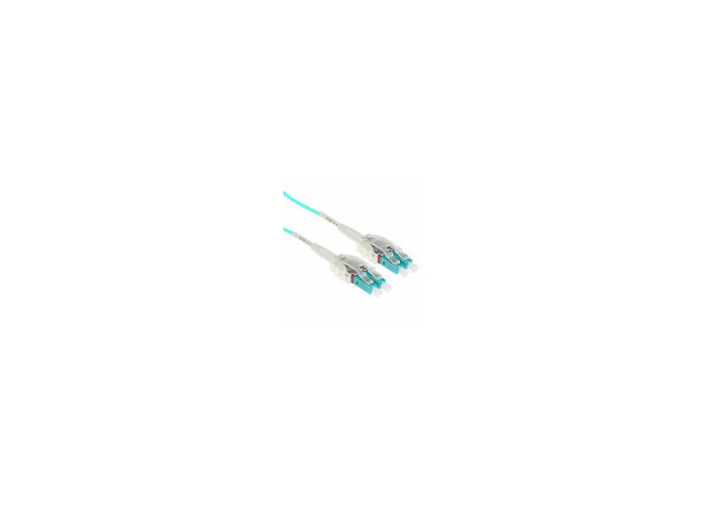 ACT 0,5 meter Multimode 50/125 OM3 Polarity Twist patchkabel met LC connectoren