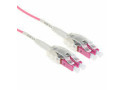 ACT 0,5 meter Multimode 50/125 OM4 Polarity Twist patchkabel met LC connectoren