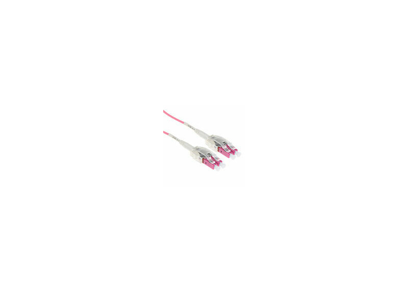 ACT 0,5 meter Multimode 50/125 OM4 Polarity Twist patchkabel met LC connectoren