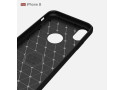 Tuff-luv - Carbon Fiber stijl TPU, beschermende en Schockbestendige achterkant voor de Apple iPhone X case - blauw