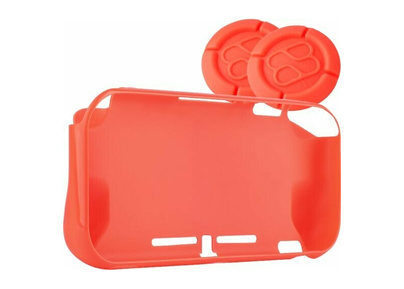 Nintendo Switch Lite Protection Bumper met XL Thumb Grips - Rood