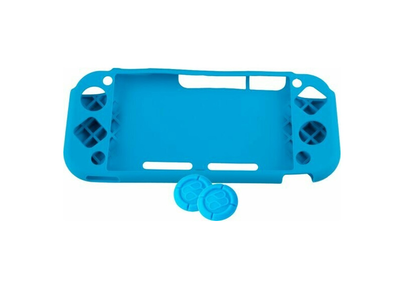 Nintendo Switch Lite Siliconen hoes met Thumb Grips - Blauw