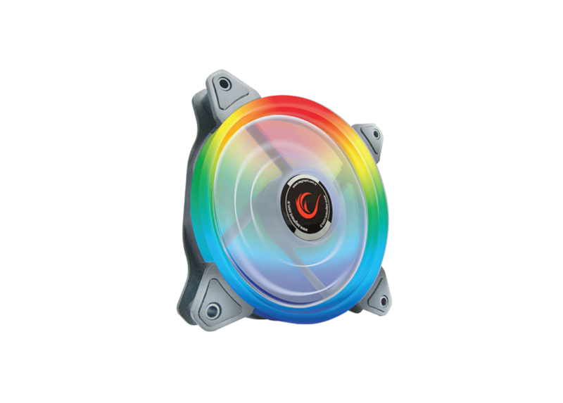 Rampage RB K4 Rainbow case fan kit met afstandsbediening - LED - 4 Fans