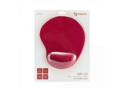 Sbox Muismat met ergonomische polsondersteuning MP-01 Rood