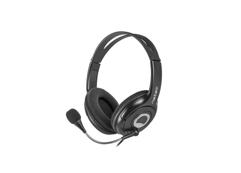 Natec Bear 2 headset met microfoon - zwart