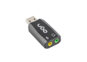 UGO UKD-1085 5.1 geluidskaart met 3.5mm jack naar USB - Zwart