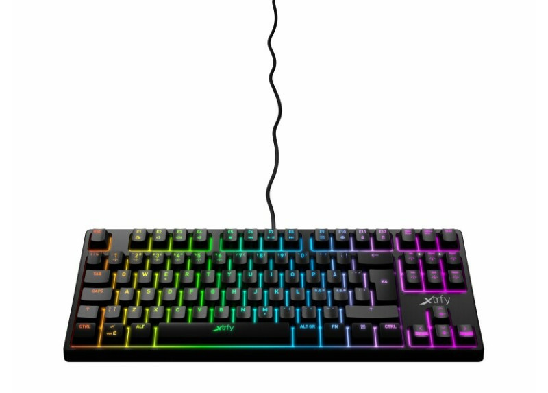 Xtrfy K4 TKL RGB Mechanisch Gaming Toetsenbord Zwart AZERTY Belgisch (punt) Layout