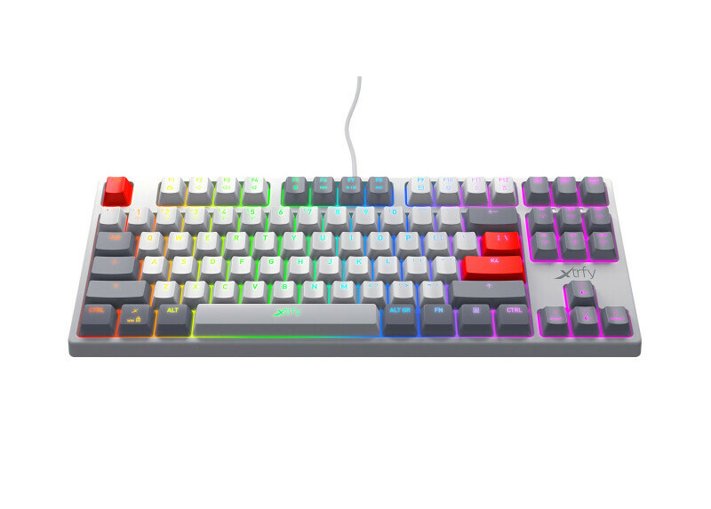 Xtrfy K4 TKL RGB Retro Edition Mechanisch Gaming Toetsenbord AZERTY Belgisch (punt) Layout