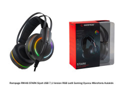 Rampage RM-K6 STARK 7.1 surround sound RGB Gaming Headset met USB aansluiting - Zwart