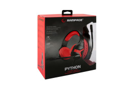 Rampage RM-X1 PYTHON PC Gaming Headset met 3.5mm jack aansluiting - Zwart/Rood