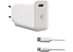 Ksix muurlader voor iphone met kabel usb type C naar lightning