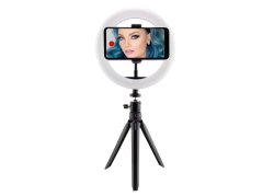 KSIX Live studio LED ring met tripod 14W zwart