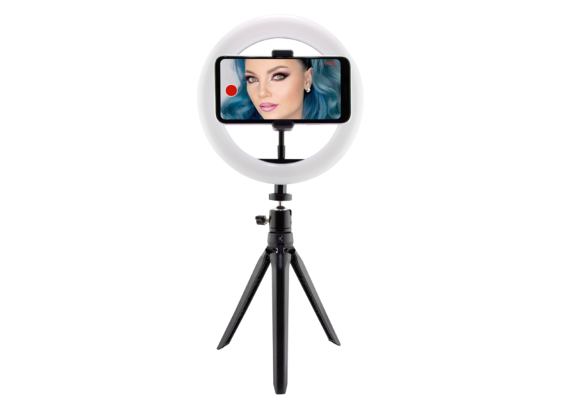 KSIX Live studio LED ring met tripod 14W zwart