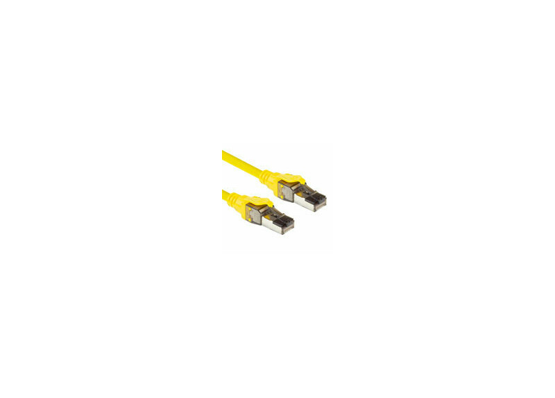 ACT Gele 1 meter SFTP CAT8 patchkabel snagless met RJ45 connectoren