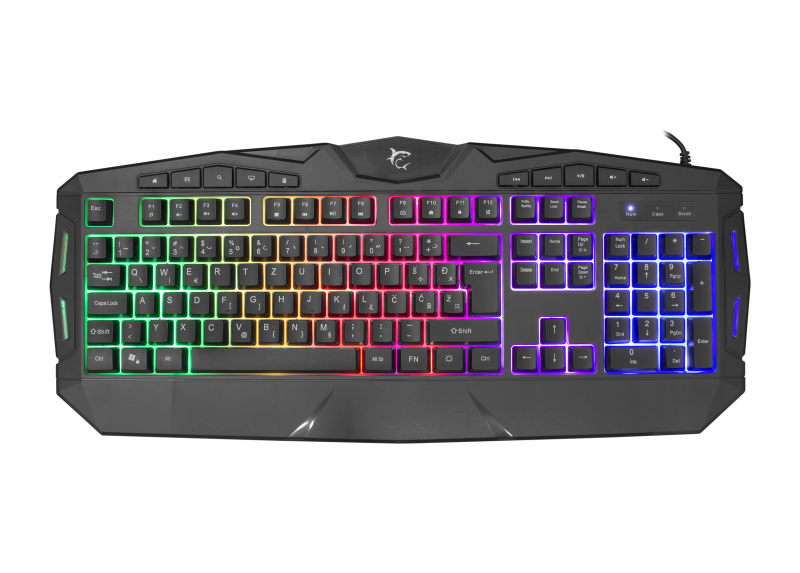 White Shark KIOWA GK-2021 Gaming toetsenbord met LED verlichting US Layout - Zwart