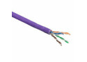 ACT Cat 6 U/UTP massieve installatiekabel zonder adersplitter, LSZH, CPR euroclass DCA, 24AWG, violet 305m