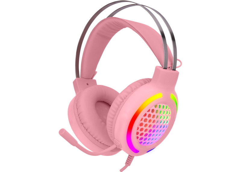 Snopy SN-GX82 Pinky PC Gaming Headset LED Roze