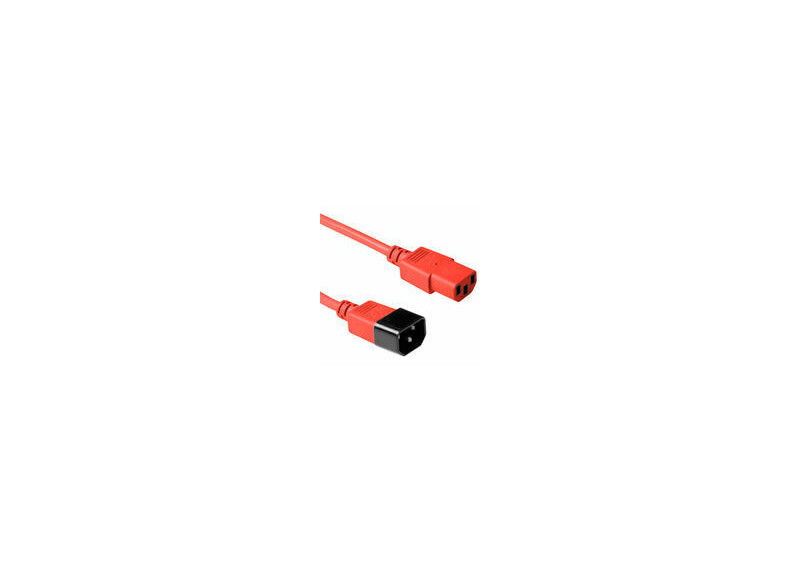 ACT Netsnoer C13 - C14 rood 0,3 m