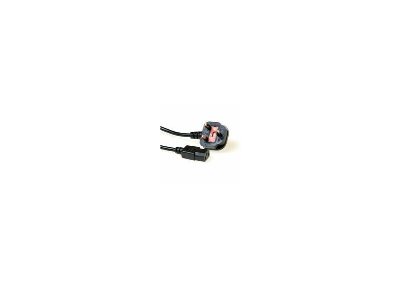 ACT Netsnoer UK connector - C13 zwart 1 m