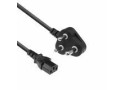 ACT Netsnoer Indiase/Zuid Afrikaanse connector - C13 zwart 2,5 m