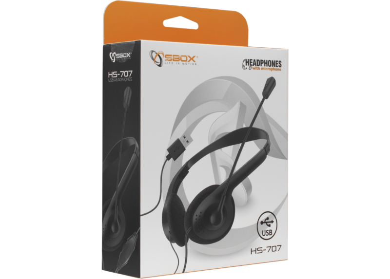 Sbox PC headset HS-707 met USB aansluiting