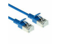 ACT Blauwe 7 meter LSZH U/FTP CAT6A datacenter slimline patchkabel snagless met RJ45 connectoren