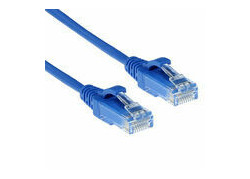 ACT Blauwe 7 meter LSZH U/UTP CAT6 datacenter slimline patchkabel snagless met RJ45 connectoren