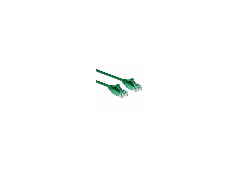 ACT Groene 7 meter LSZH U/UTP CAT6 datacenter slimline patchkabel snagless met RJ45 connectoren