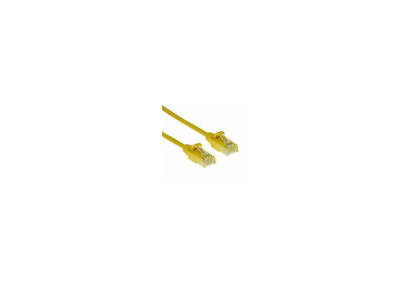 ACT Gele 7 meter LSZH U/UTP CAT6 datacenter slimline patchkabel snagless met RJ45 connectoren