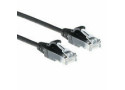 ACT Zwarte 10 meter LSZH U/UTP CAT6 datacenter slimline patchkabel snagless met RJ45 connectoren