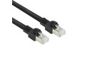 ACT Zwart 1 meter S/FTP CAT7 PUR flex patchkabel snagless met RJ45 connectoren (CAT6A compliant)