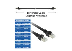 ACT Zwart 1 meter S/FTP CAT7 PUR flex patchkabel snagless met RJ45 connectoren (CAT6A compliant)