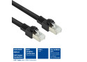 ACT Zwart 1 meter S/FTP CAT7 PUR flex patchkabel snagless met RJ45 connectoren (CAT6A compliant)