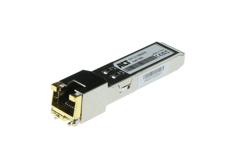 ACT SFP 1000Base copper RJ45 transceiver gecodeerd voor Juniper (SFP-1GE-T)