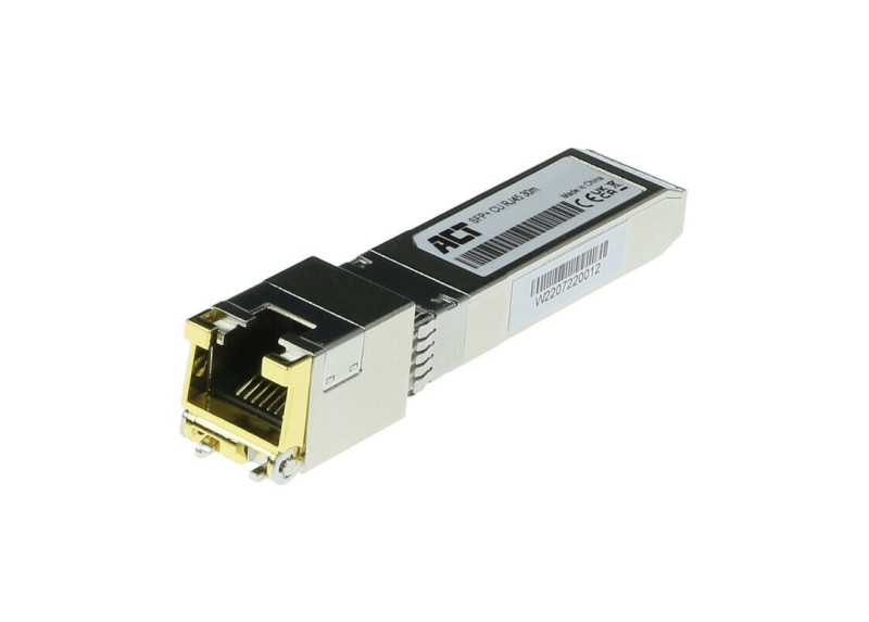 ACT SFP+ 10Gbase copper RJ45 transceiver gecodeerd voor Juniper (EX-SFP-10GE-T)