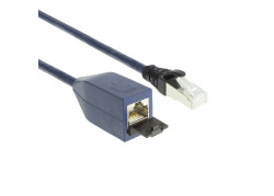 ACT Blauw 1 meter LSZH SFTP CAT6A MPTL verlengkabel snagless met RJ45 connectoren