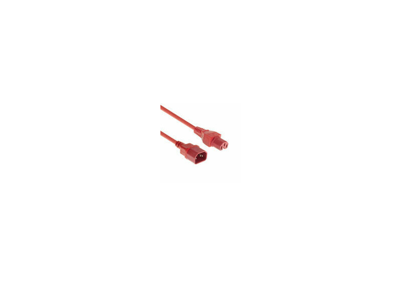 ACT Netsnoer C14 - C15 rood 0,6 m