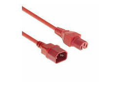 ACT Netsnoer C14 - C15 rood 2 m