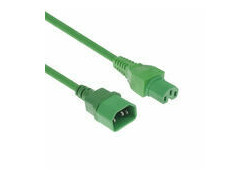 ACT Netsnoer C14 - C15 groen 0,6 m