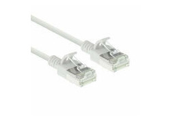 ACT Witte 0,5 meter LSZH U/FTP CAT6A datacenter slimline patchkabel snagless met RJ45 connectoren