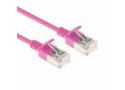 ACT Roze 0,5 meter LSZH U/FTP CAT6A datacenter slimline patchkabel snagless met RJ45 connectoren