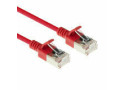 ACT Rode 0,15 meter LSZH U/FTP CAT6A datacenter slimline patchkabel snagless met RJ45 connectoren