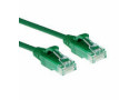 ACT Groene 0,15 meter LSZH U/UTP CAT6 datacenter slimline patchkabel snagless met RJ45 connectoren