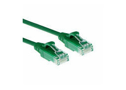 ACT Groene 0,15 meter LSZH U/UTP CAT6 datacenter slimline patchkabel snagless met RJ45 connectoren