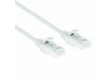 ACT Witte 0,5 meter LSZH U/UTP CAT6 datacenter slimline patchkabel snagless met RJ45 connectoren