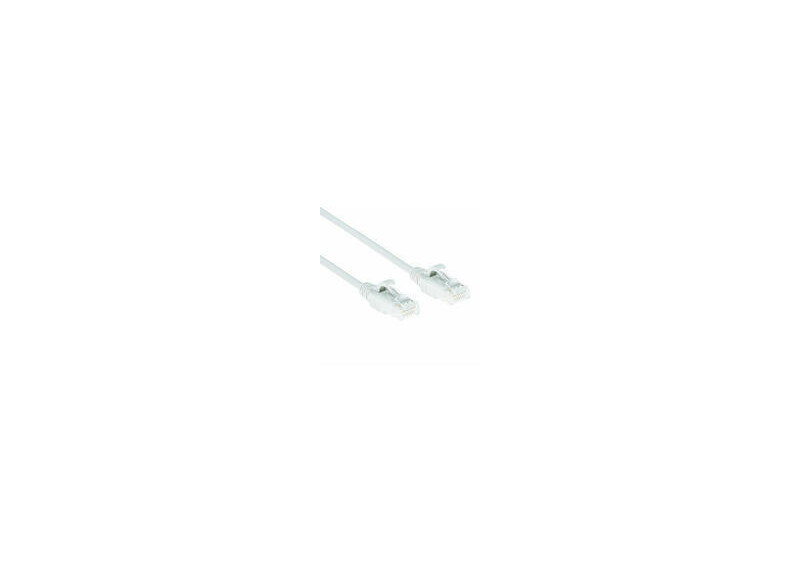 ACT Witte 0,5 meter LSZH U/UTP CAT6 datacenter slimline patchkabel snagless met RJ45 connectoren