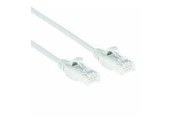 ACT Witte 2 meter LSZH U/UTP CAT6 datacenter slimline patchkabel snagless met RJ45 connectoren