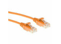 ACT Oranje 0,5 meter LSZH U/UTP CAT6 datacenter slimline patchkabel snagless met RJ45 connectoren