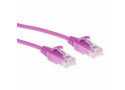 ACT Roze 0,5 meter LSZH U/UTP CAT6 datacenter slimline patchkabel snagless met RJ45 connectoren