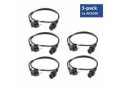 ACT Netsnoer CEE 7/7 male (haaks) - C13 IEC Lock zwart 2 m, EL182S, 5-Pack